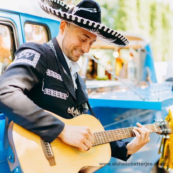 A happy Mexican Musician