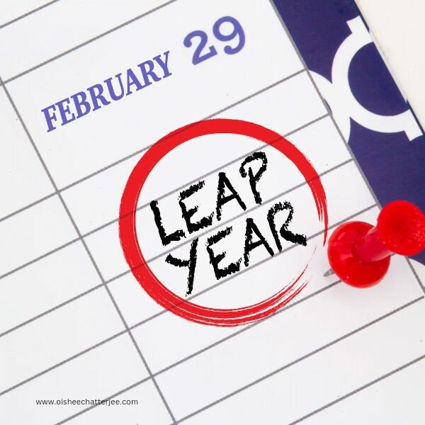 Leap year marked on the calendar 