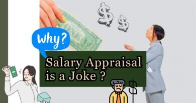 The image of an employee getting salary appraisal, shows the topic is about absurdities related to pay raise.