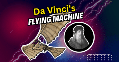The image shows that the blog is based on Leonardo Da Vinci and flying machine