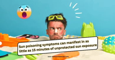 The image shows that this blog is about sun tanning and burning