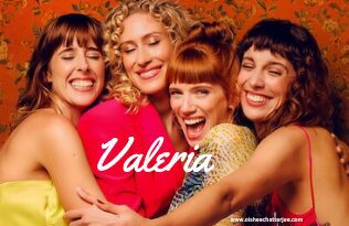 A picture from the series : Valeria , which shows Valeria and her friends